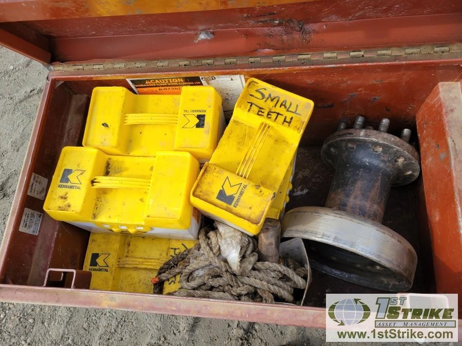 EXCAVATOR ATTACHMENT, 2011 SIMEX DOUBLE DRUM ROTARY CUTTER, MODEL TF2000, PIN ON, WITH STORAGE SKID,