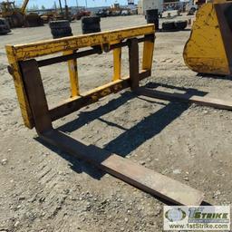 LOADER ATTACHMENT, FORKS, WBM, 6FT 7IN, VOLVO QUICK CONNECT. FITS L70, L90, L120