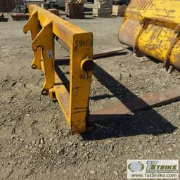 LOADER ATTACHMENT, FORKS, WBM, 6FT 7IN, VOLVO QUICK CONNECT. FITS L70, L90, L120