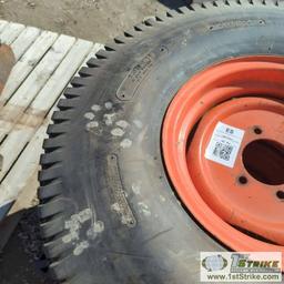 2 EACH. TRACTOR TIRES, BRIDGESTONE 13.6-16, L PLY, WITH WHEELS