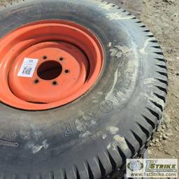 2 EACH. TRACTOR TIRES, BRIDGESTONE 13.6-16, L PLY, WITH WHEELS