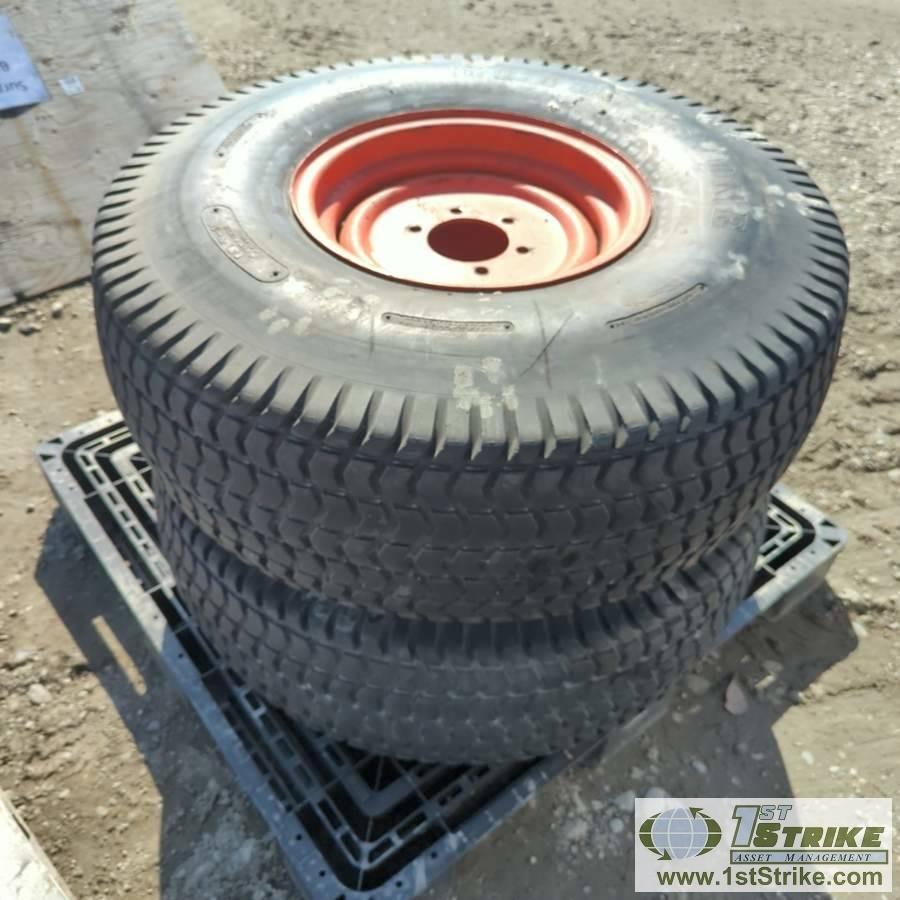2 EACH. TRACTOR TIRES, BRIDGESTONE 13.6-16, L PLY, WITH WHEELS