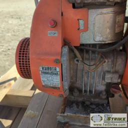 TRASH PUMP, KUBOTA, 2 1/2IN, WITH 60FT DISCHARGE HOSE