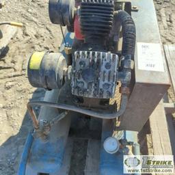 AIR COMPRESSOR, POWR-QUIP, GAS ENGINE, TWIN CYLINDER TANK