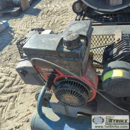 AIR COMPRESSOR, POWR-QUIP, GAS ENGINE, TWIN CYLINDER TANK