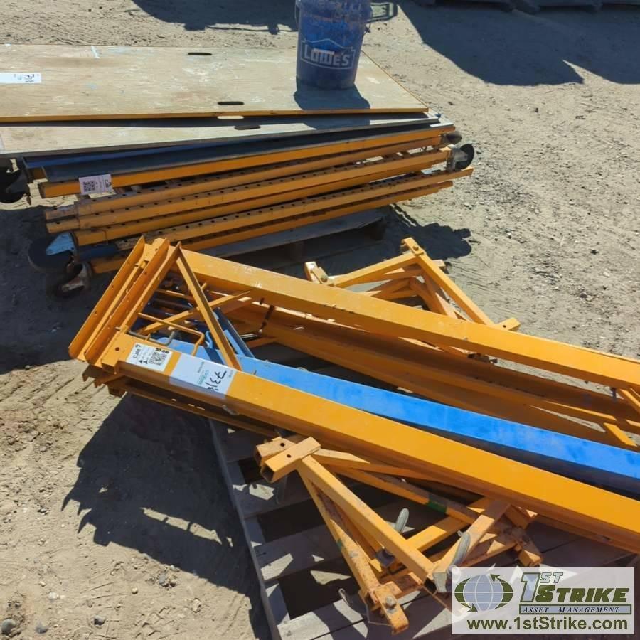 2 PALLETS. SCAFFOLDING WITH UPRIGHTS, PLANKS, BRACING