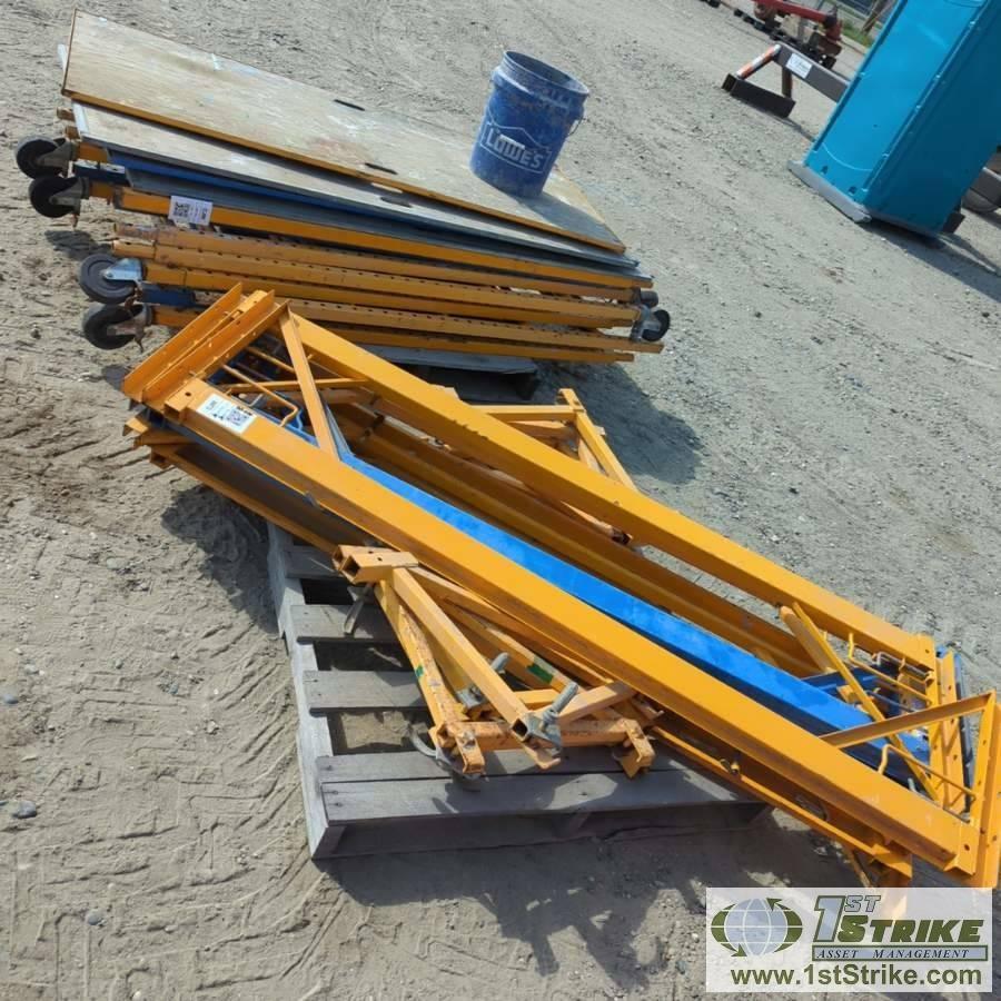 2 PALLETS. SCAFFOLDING WITH UPRIGHTS, PLANKS, BRACING