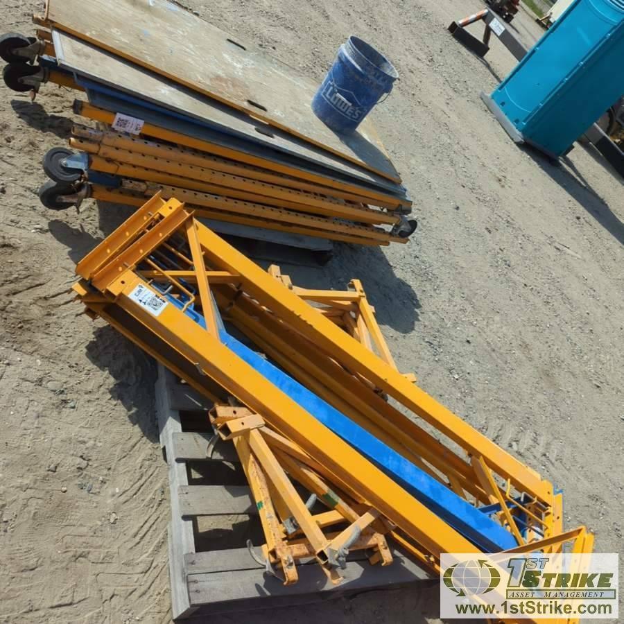 2 PALLETS. SCAFFOLDING WITH UPRIGHTS, PLANKS, BRACING