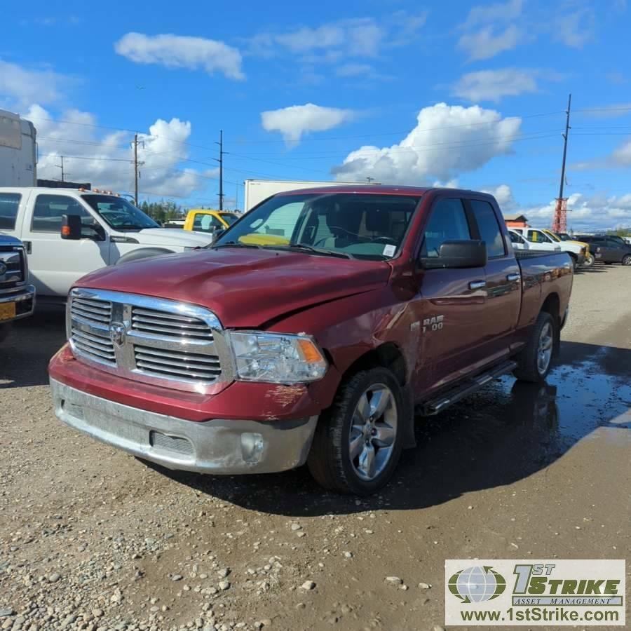 2014 RAM 1500 SLT, 5.7L HEMI, 4X4, CREW CAB, SHORT BED. RECONSTRUCTED TITLE