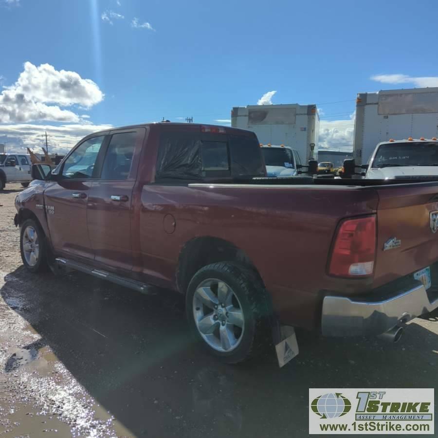 2014 RAM 1500 SLT, 5.7L HEMI, 4X4, CREW CAB, SHORT BED. RECONSTRUCTED TITLE