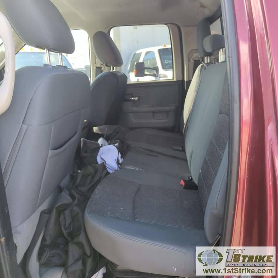 2014 RAM 1500 SLT, 5.7L HEMI, 4X4, CREW CAB, SHORT BED. RECONSTRUCTED TITLE