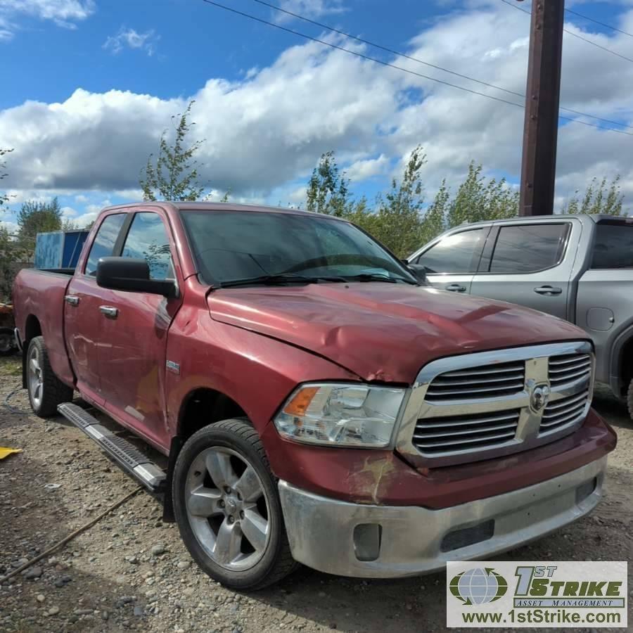 2014 RAM 1500 SLT, 5.7L HEMI, 4X4, CREW CAB, SHORT BED. RECONSTRUCTED TITLE