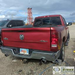 2014 RAM 1500 SLT, 5.7L HEMI, 4X4, CREW CAB, SHORT BED. RECONSTRUCTED TITLE