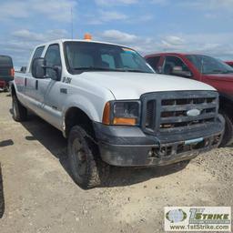 2007 FORD F-350 SUPERDUTY XL, 6.0L POWERSTROKE, 4X4, CREW CAB, LONG BED. UNKNOWN MECHANICAL PROBLEMS
