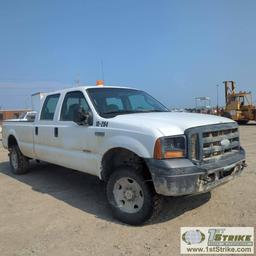 2007 FORD F-350 SUPERDUTY XL, 6.0L POWERSTROKE, 4X4, CREW CAB, LONG BED. UNKNOWN MECHANICAL PROBLEMS