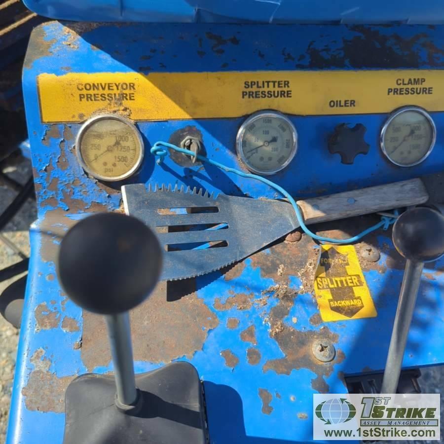 FIREWOOD PROCCESSER, DYNA SC1H. KOHLER ENGINE, LOAD, CROSS CUT, AND SPLIT FUNCTIONS. TRAILER MOUNTED