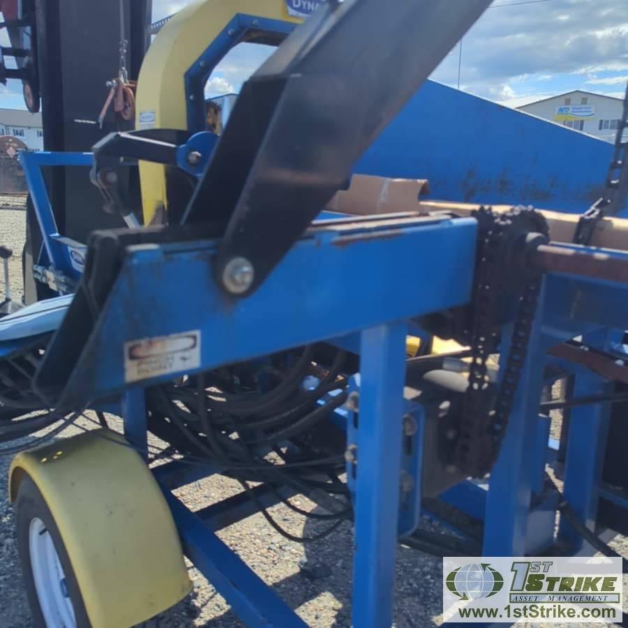 FIREWOOD PROCCESSER, DYNA SC1H. KOHLER ENGINE, LOAD, CROSS CUT, AND SPLIT FUNCTIONS. TRAILER MOUNTED