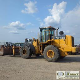 LOADER, 2007 JOHN DEERE 724J, EROPS,  QUICK ATTACH, W/8FT FORKS, 9FT GP BUCKET