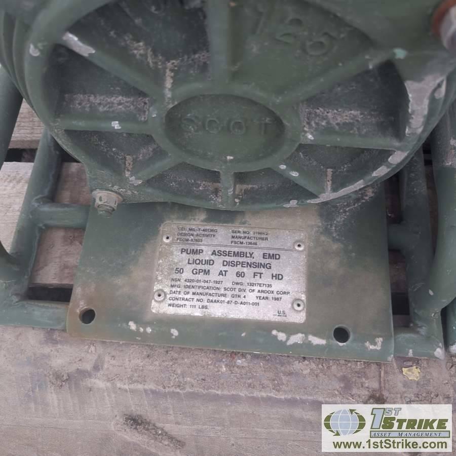 2 EACH. PUMP ASSEMBLY, ELECTRIC MOTORS, 50 GPM