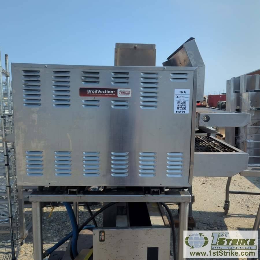 AUTOMATIC BROILER, NIECO BROILVECTION, 220V, 1 PHASE, NATURAL GAS FIRED, CART MOUNTED