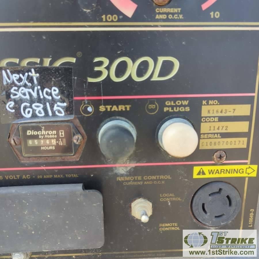 WELDER, LINCOLN CLASSIC 300D, 4 CYLINDER PERKINS DIESEL. UNKNOWN MECHANICAL PROBLEMS