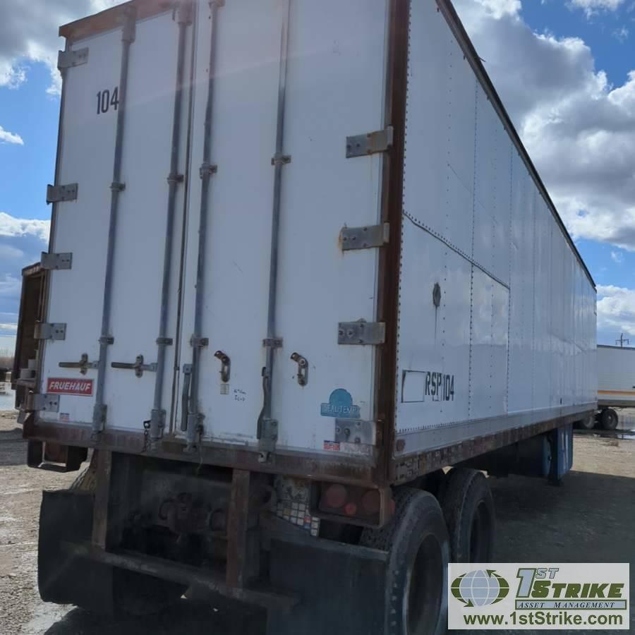 SEMI REEFER VAN TRAILER, 1984 FRUEHAUF MODEL FBZ8-F2-40-ST, TRANDEM AXLE, 68000LB GVWR, 40FT INSULAT