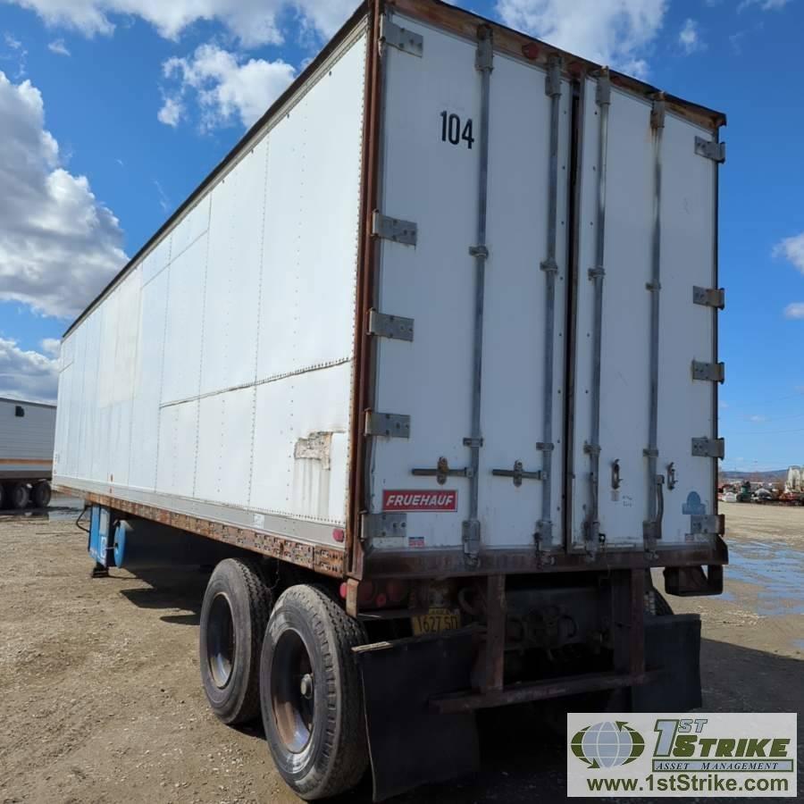 SEMI REEFER VAN TRAILER, 1984 FRUEHAUF MODEL FBZ8-F2-40-ST, TRANDEM AXLE, 68000LB GVWR, 40FT INSULAT