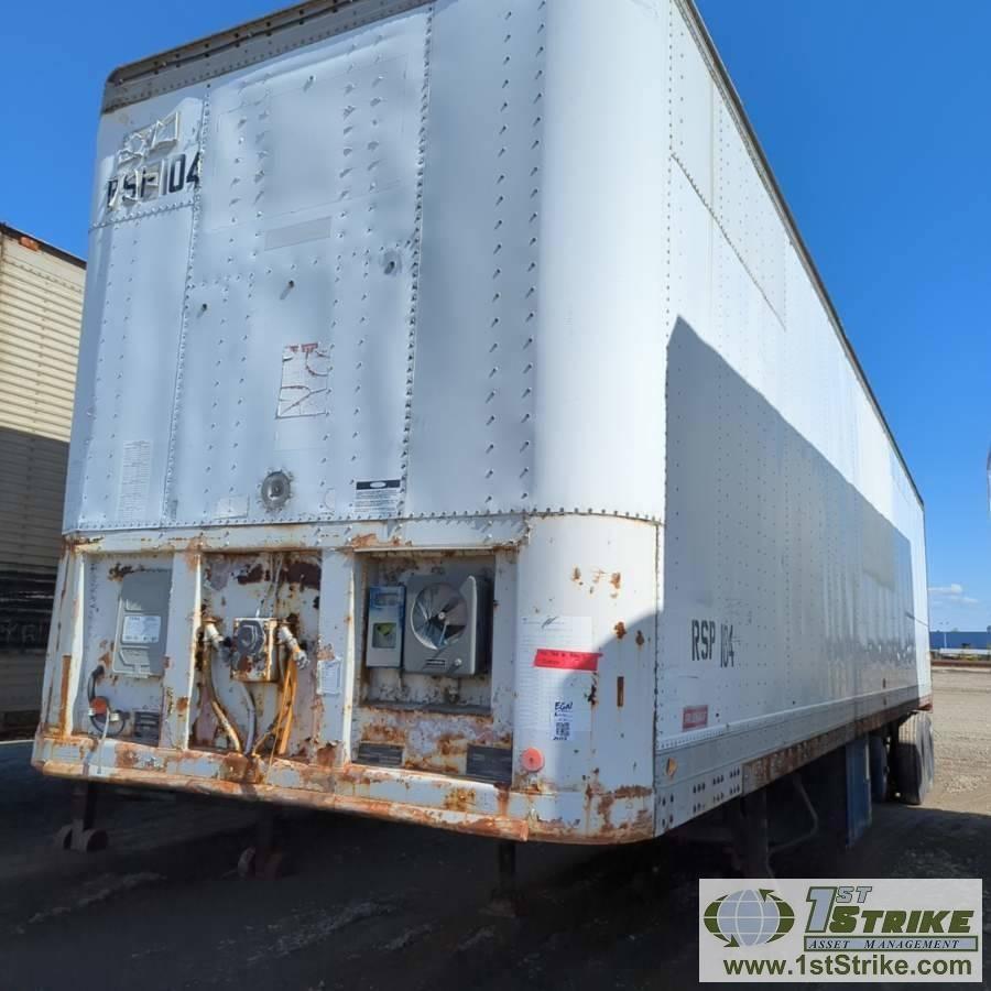 SEMI REEFER VAN TRAILER, 1984 FRUEHAUF MODEL FBZ8-F2-40-ST, TRANDEM AXLE, 68000LB GVWR, 40FT INSULAT