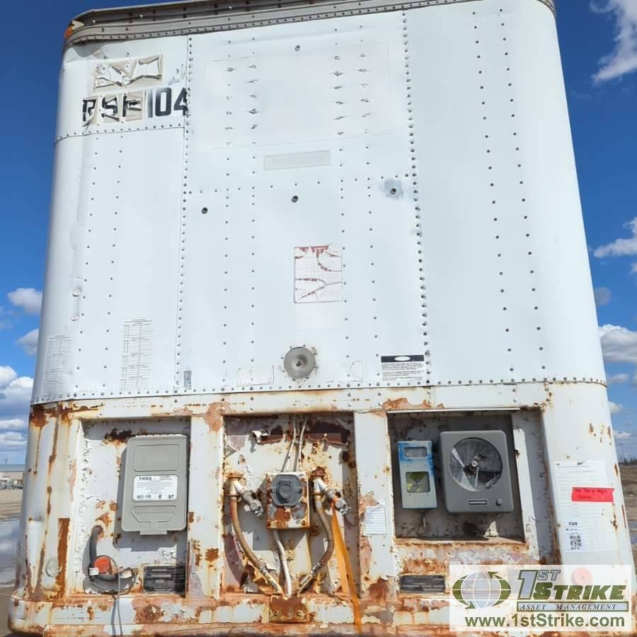 SEMI REEFER VAN TRAILER, 1984 FRUEHAUF MODEL FBZ8-F2-40-ST, TRANDEM AXLE, 68000LB GVWR, 40FT INSULAT