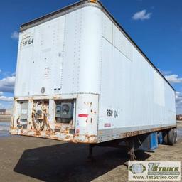 SEMI REEFER VAN TRAILER, 1984 FRUEHAUF MODEL FBZ8-F2-40-ST, TRANDEM AXLE, 68000LB GVWR, 40FT INSULAT