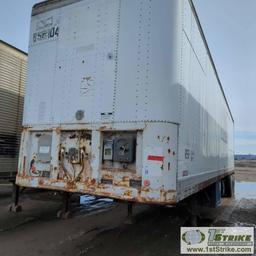 SEMI REEFER VAN TRAILER, 1984 FRUEHAUF MODEL FBZ8-F2-40-ST, TRANDEM AXLE, 68000LB GVWR, 40FT INSULAT
