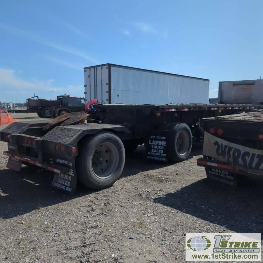 SEMI TRAILER TANDEM SET, 1995 GREAT DANE FLATBED B-TRAIN, INCL: 1EA, FRONT 49FT X 91IN FLAT DECK, TR
