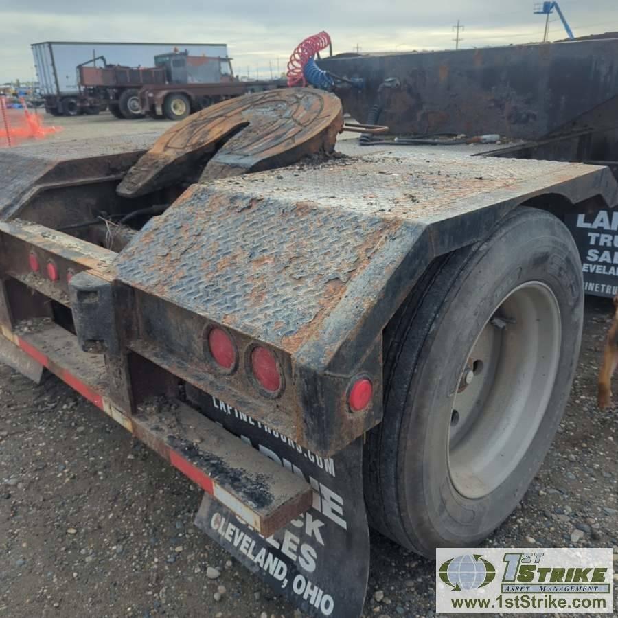 SEMI TRAILER TANDEM SET, 1995 GREAT DANE FLATBED B-TRAIN, INCL: 1EA, FRONT 49FT X 91IN FLAT DECK, TR