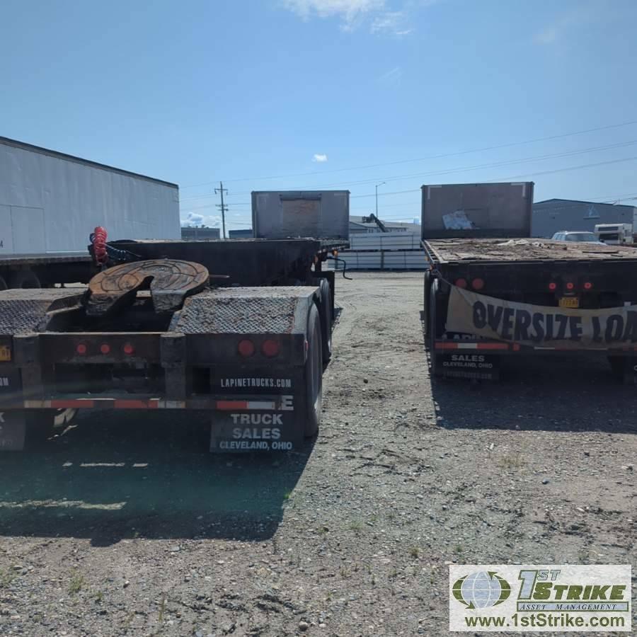 SEMI TRAILER TANDEM SET, 1995 GREAT DANE FLATBED B-TRAIN, INCL: 1EA, FRONT 49FT X 91IN FLAT DECK, TR