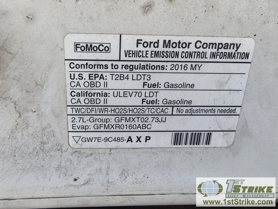 2016 FORD F-150, 2.7L ECOBOOST, 4X4, CREW CAB, SHORT BED. UNKNOWN MECHANICAL PROBLEMS. HEADGASKET LE