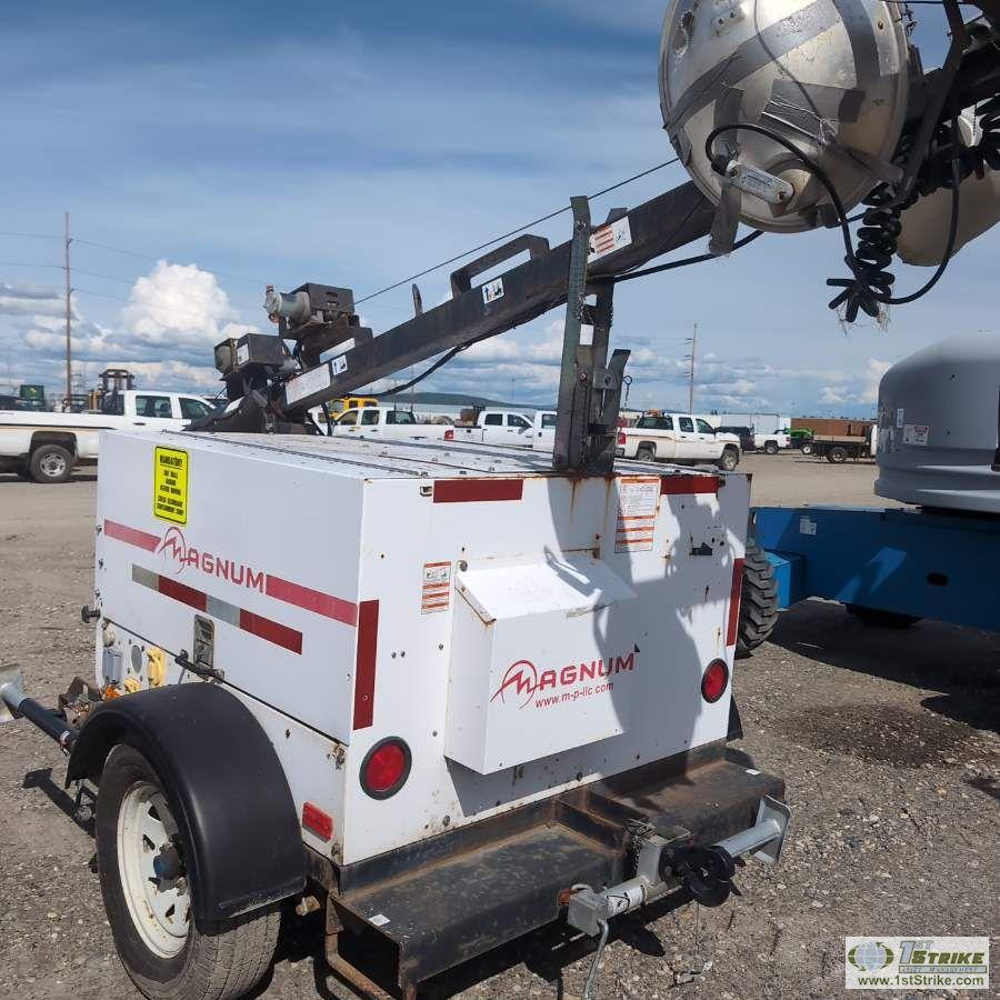 LIGHT PLANT, MAGNUM MODEL MLT5080KMH, 3 CYLINDER KUBOTA DIESEL ENGINE, 8KW, 8KVA GENERATOR, SINGLE A