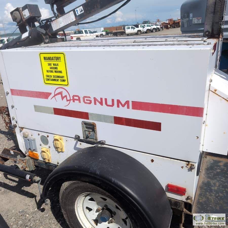 LIGHT PLANT, MAGNUM MODEL MLT5080KMH, 3 CYLINDER KUBOTA DIESEL ENGINE, 8KW, 8KVA GENERATOR, SINGLE A