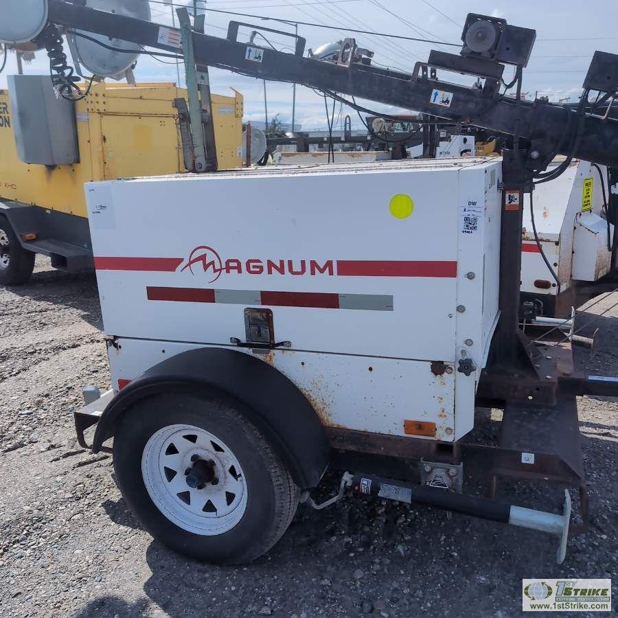LIGHT PLANT, MAGNUM MODEL MLT5080KMH, 3 CYLINDER KUBOTA DIESEL ENGINE, 8KW, 8KVA GENERATOR, SINGLE A