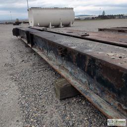 2 EACH. STEEL BRIDGE SUPPORT BEAMS, APPROX 2FT X 2FT X 7/8IN THICK, 1EA 41FT6IN LONG, 1EA 46FT6IN