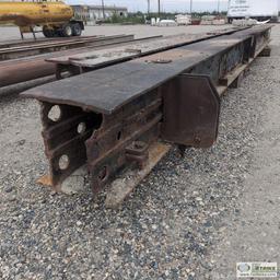 2 EACH. STEEL BRIDGE SUPPORT BEAMS, APPROX 2FT X 2FT X 7/8IN THICK, 1EA 41FT6IN LONG, 1EA 46FT6IN