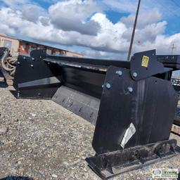 SKIDSTEER ATTACHMENT, SNOW PUSH BLADE, JENKINS IRON AND STEEL, 8 FT, WITH BACK DRAG BLADE. ITEM APPE