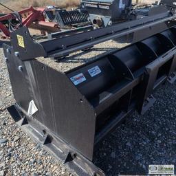 SKIDSTEER ATTACHMENT, SNOW PUSH BLADE, JENKINS IRON AND STEEL, 8 FT, WITH BACK DRAG BLADE. ITEM APPE