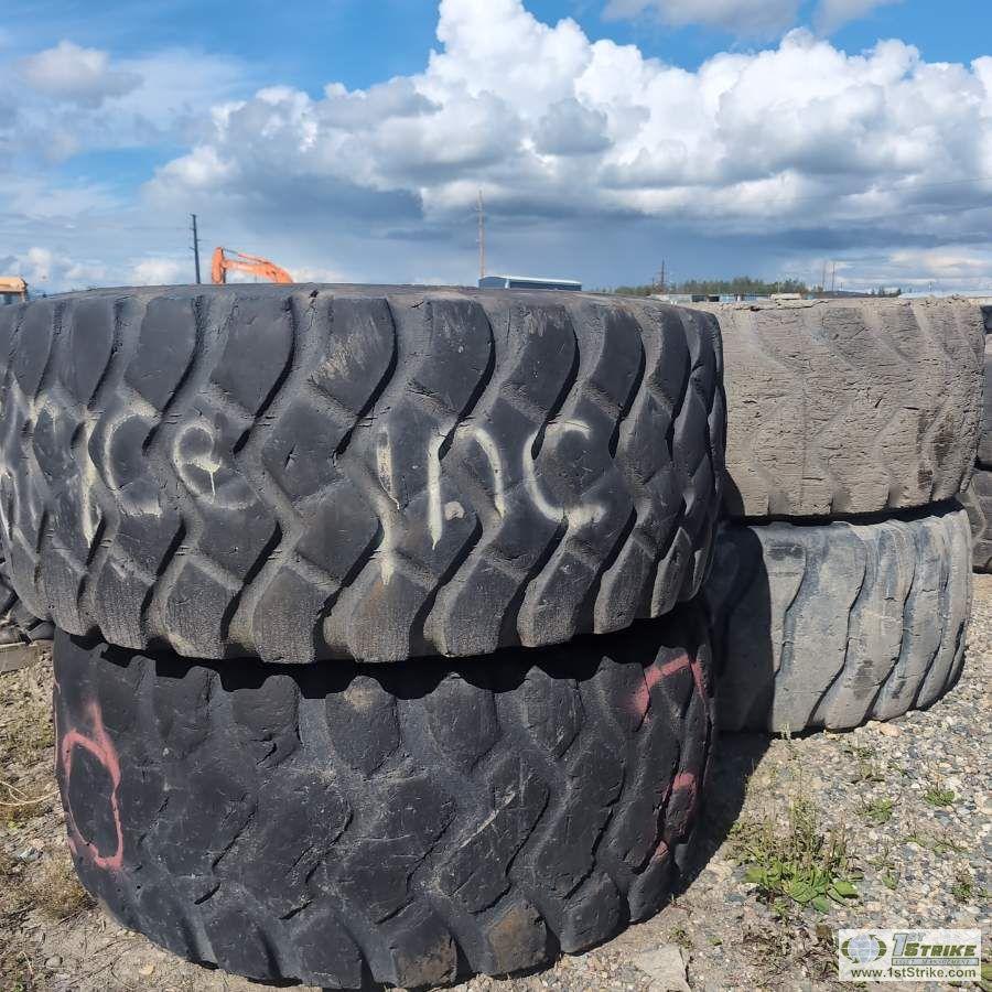 4 EACH. HEAVY EQUIPMENT TIRES, 29.5R25. CONDITION UNKNOWN