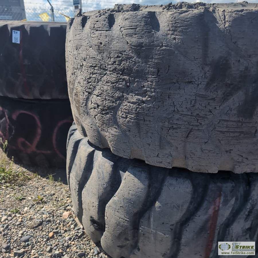 4 EACH. HEAVY EQUIPMENT TIRES, 29.5R25. CONDITION UNKNOWN
