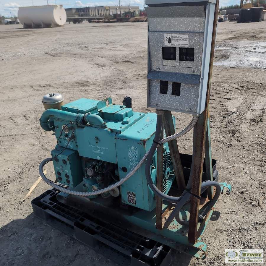 GENERATOR, ONAN MODEL 6 ODJE/2236 AE, 6KW, 6KVA, 120/240 VOLT SINGLE PHASE,