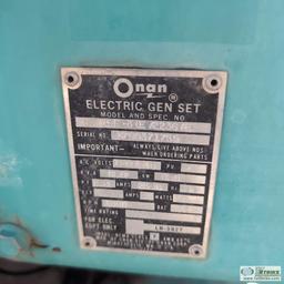 GENERATOR, ONAN MODEL 6 ODJE/2236 AE, 6KW, 6KVA, 120/240 VOLT SINGLE PHASE,