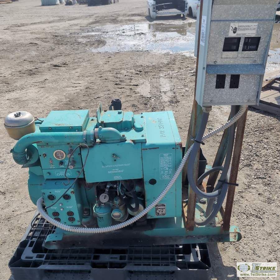 GENERATOR, ONAN MODEL 6 ODJE/2236 AE, 6KW, 6KVA, 120/240 VOLT SINGLE PHASE,