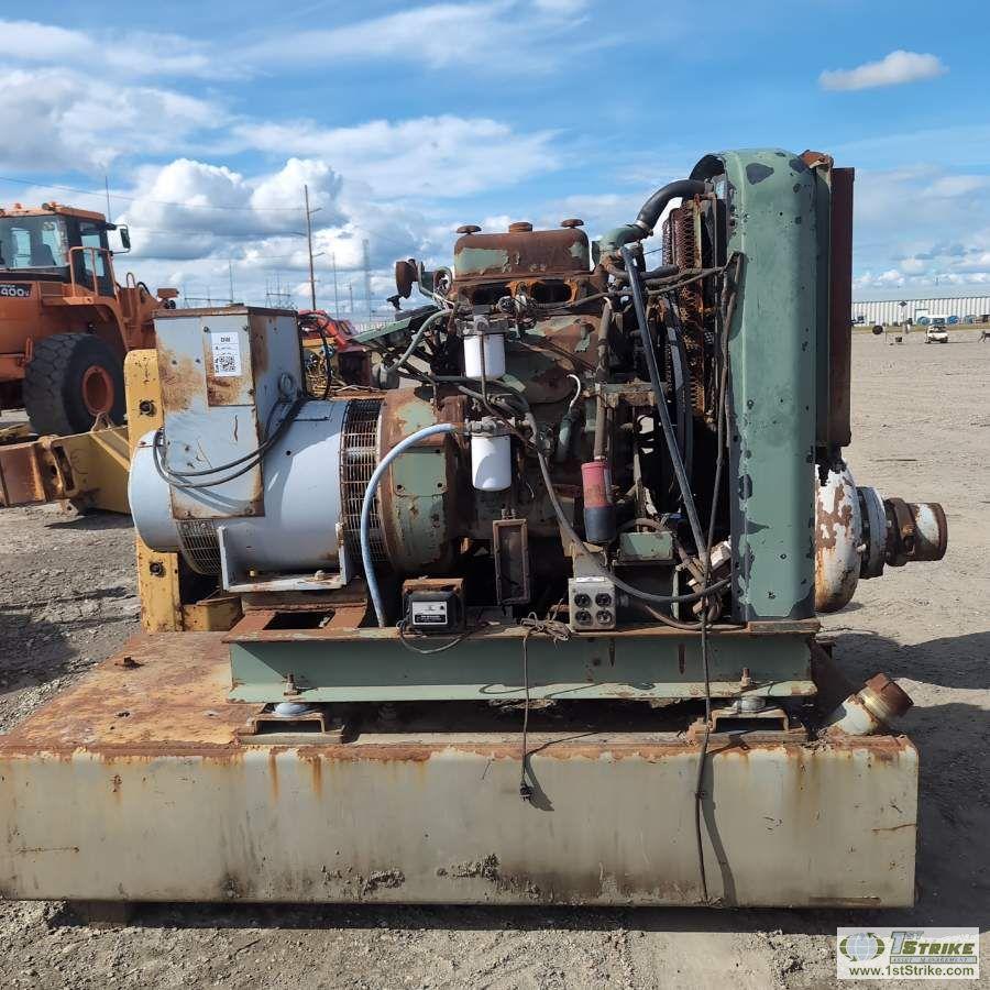 GENERATOR, 30KW, 37KVA, 120/208 VOLT, DETROIT DIESEL, SKID MOUNTED. UNKNOWN MECHANICAL PROBLEMS, PAR