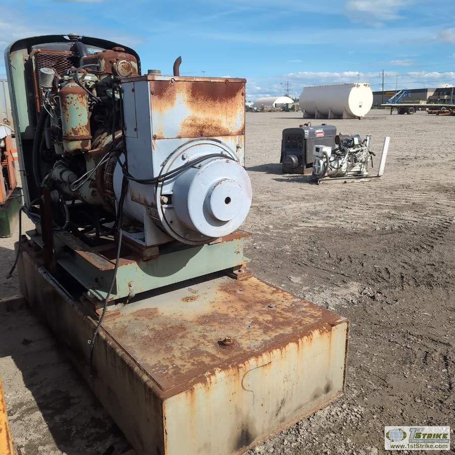 GENERATOR, 30KW, 37KVA, 120/208 VOLT, DETROIT DIESEL, SKID MOUNTED. UNKNOWN MECHANICAL PROBLEMS, PAR