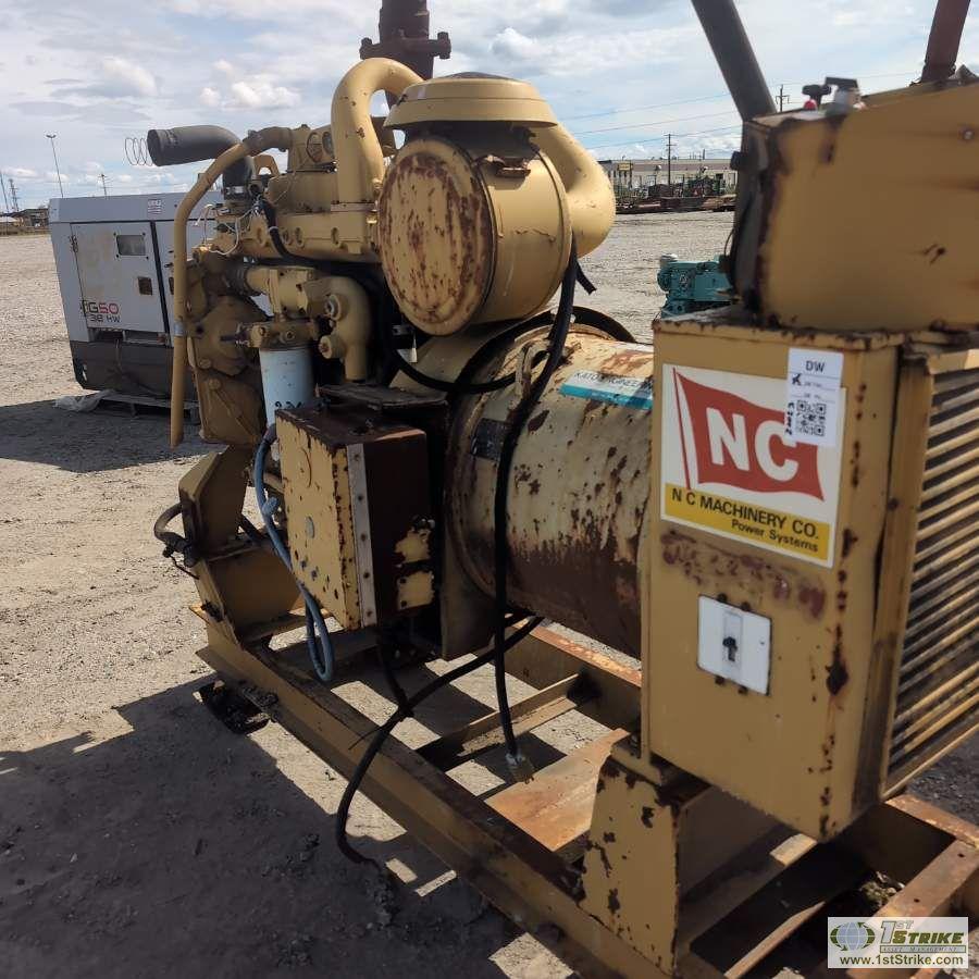 GENERATOR, CATERPILLAR, 50KW, 62.5KVA, 120/240 VOLT SINGLE PHASE, 83KW, 103.6KVA, 3 PHASE, CAT 3304B